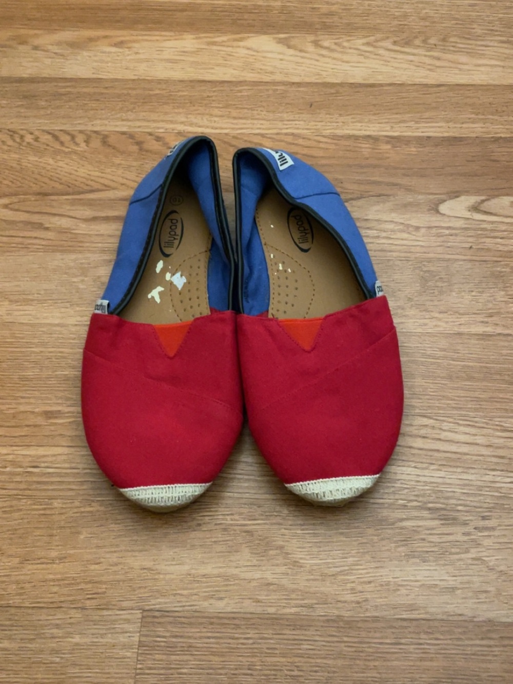 Casual Red and Blue Espadrilles Slip-Ons